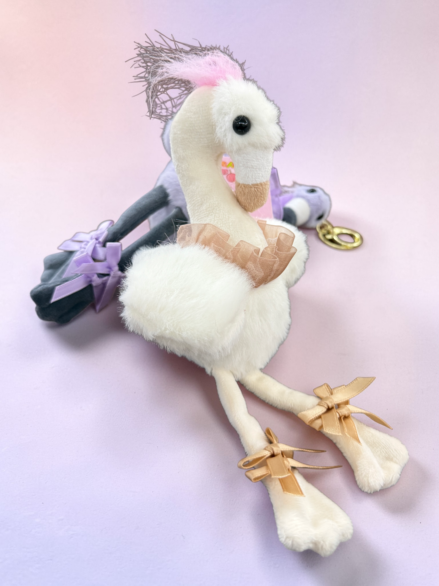 Flamingo Plush Keychain