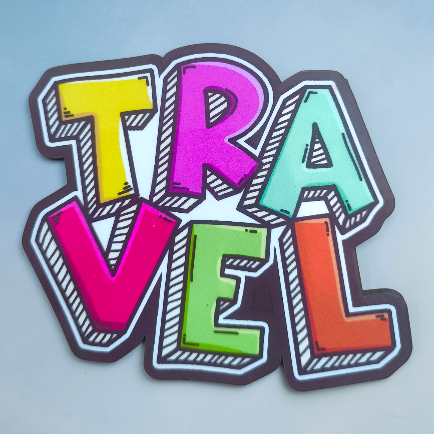 Travel Typography Fridge Magnet