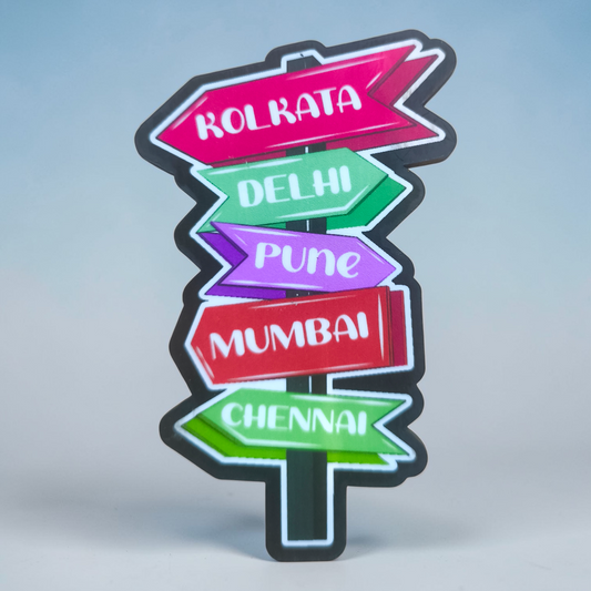 India Cities Signboard Fridge Magnet