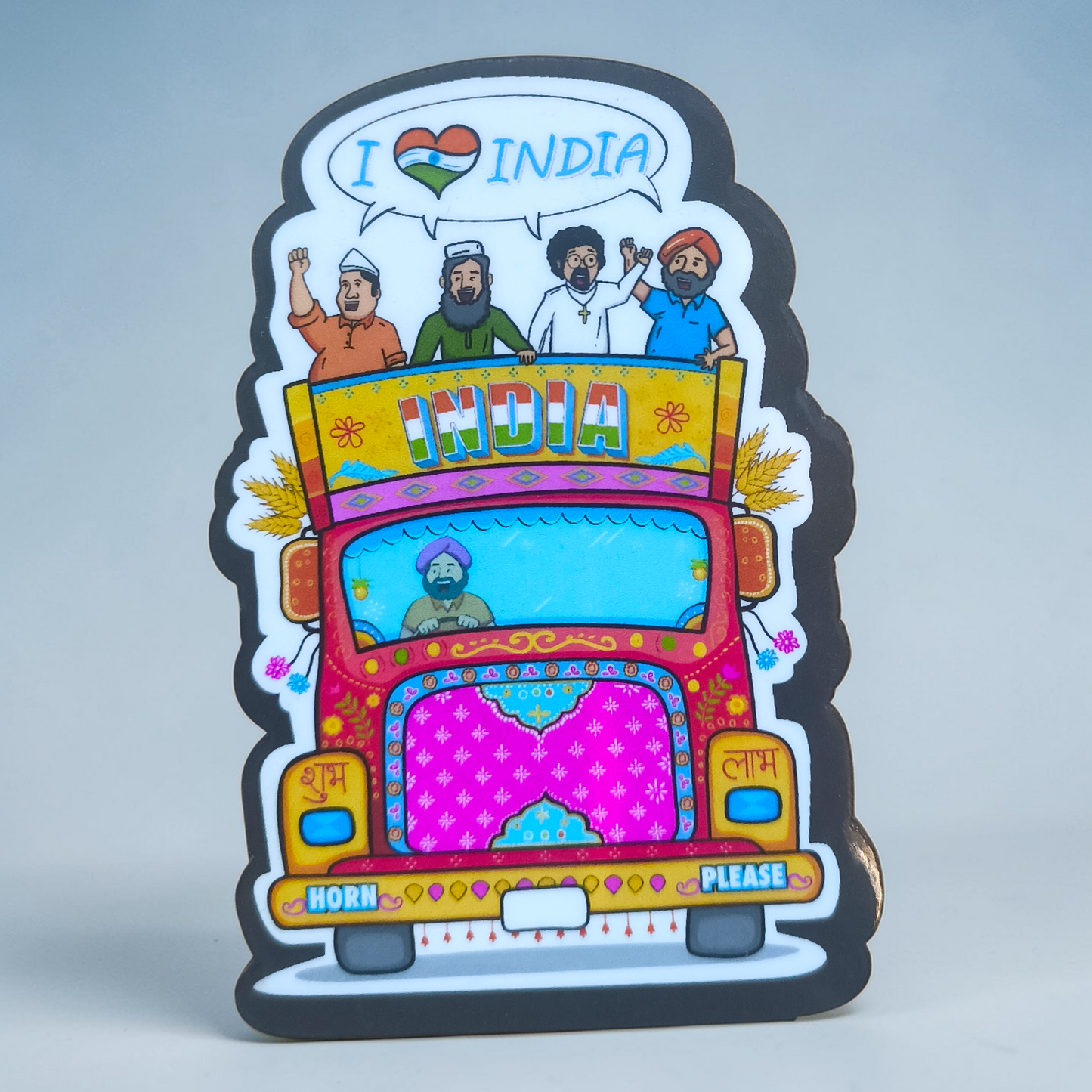 Indian Truck Art Fridge Magnet