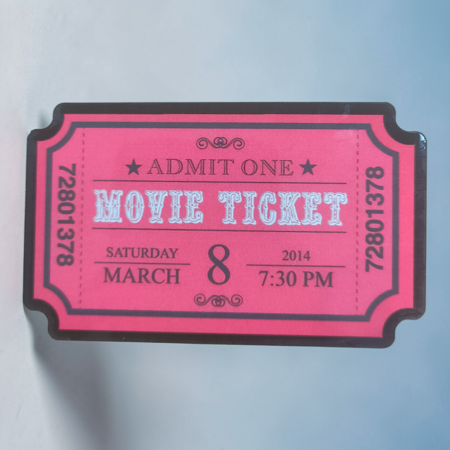 Movie Ticket Fridge Magnet