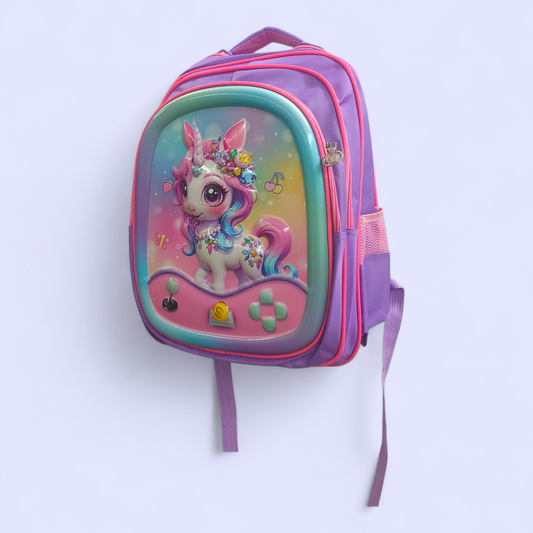 Magic Unicorn 3D Cartoon Kids School Backpack