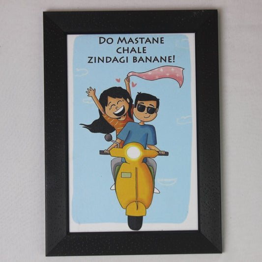“Do Mastane Chale Zindagi Banane” – Quirky Couple Wall Art Frame