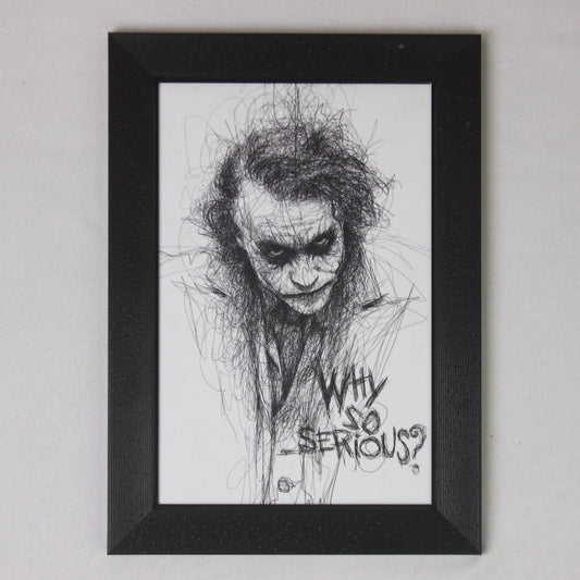 Why So Serious – Joker Sketch Wall Art