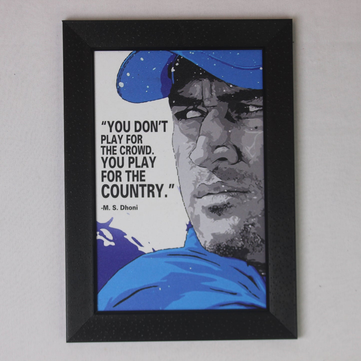 M.S. Dhoni Motivational Quote Wall Frame