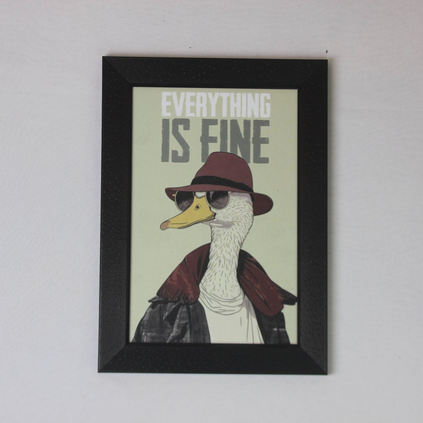 Everything Is Fine – Quirky Duck Wall Frame