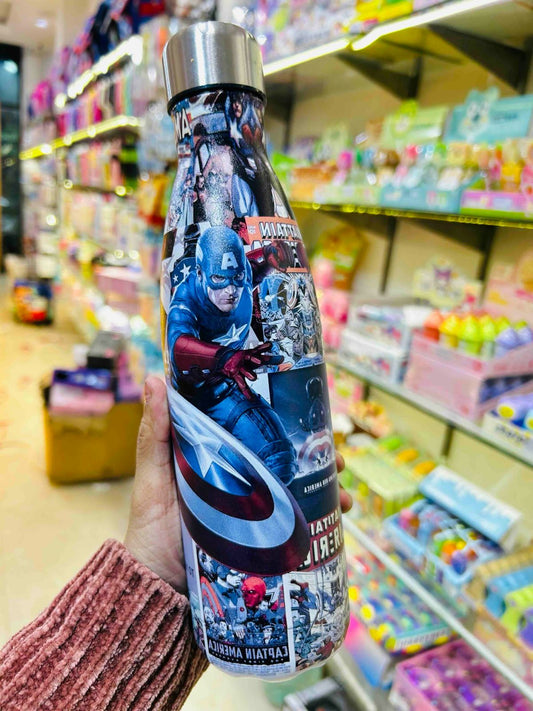 The Captain America Printed Stainless Steel Water Bottle