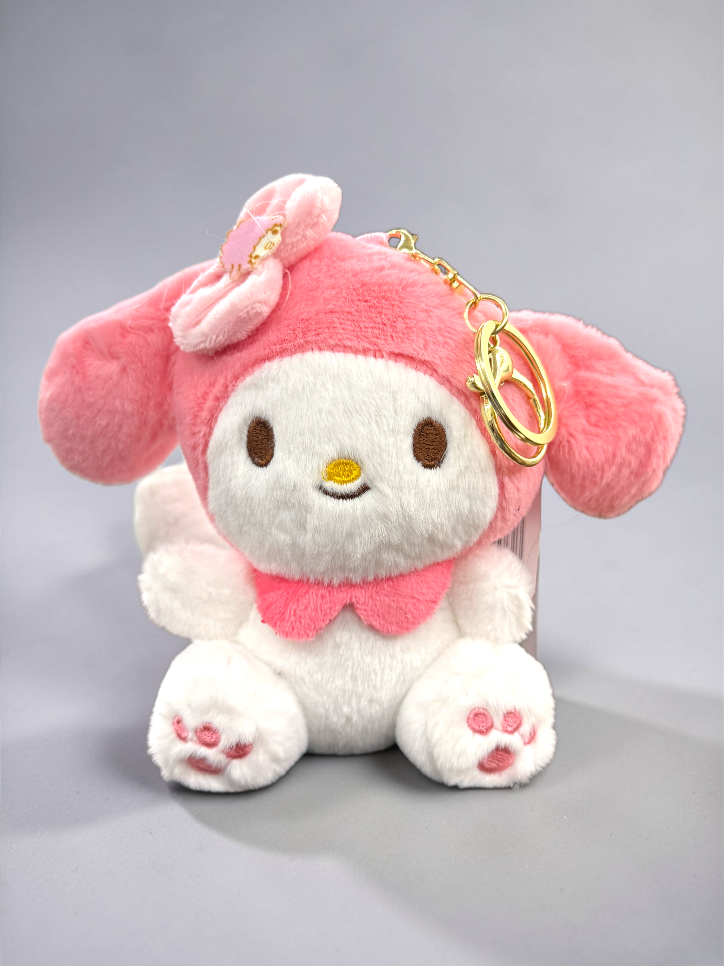 Pink Bunny Plush Keychain