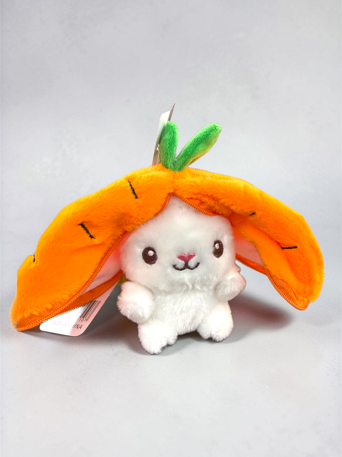 White Bunny Plush Keychain