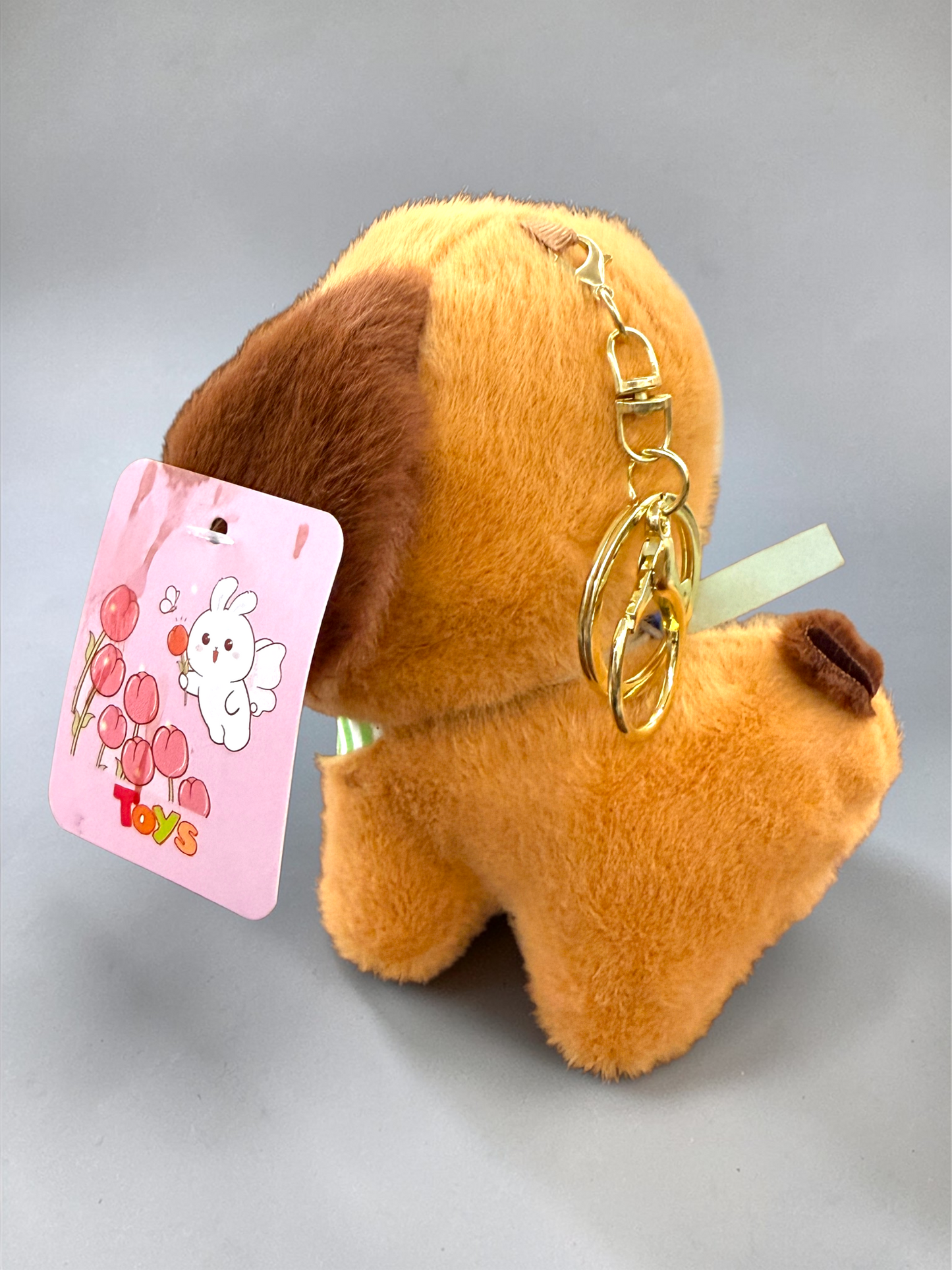 Cute Puppy Plush Keychain