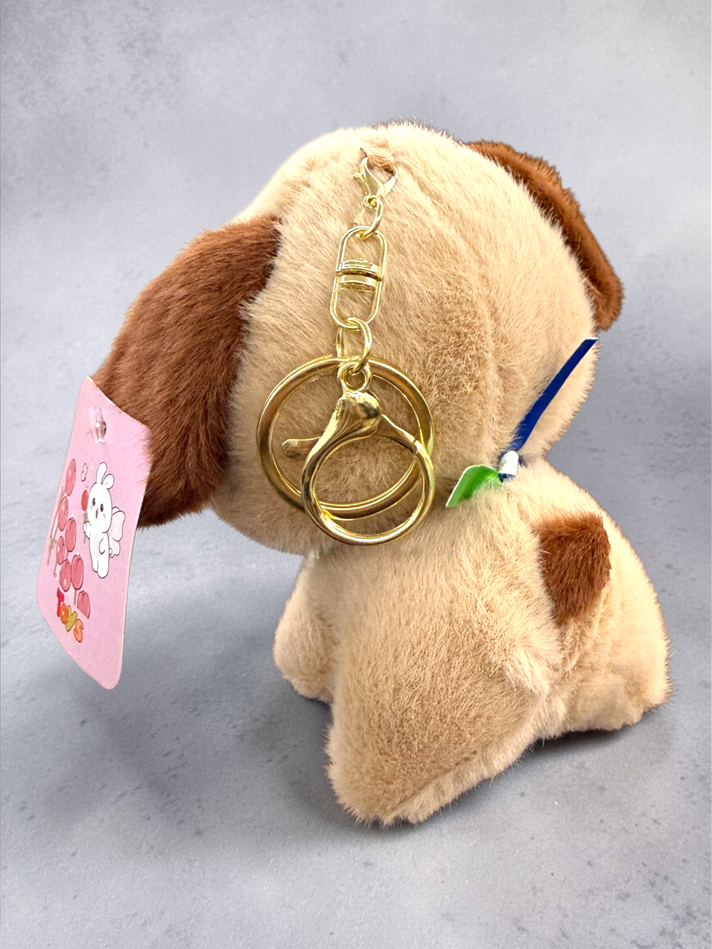 Cute Puppy Plush Keychain