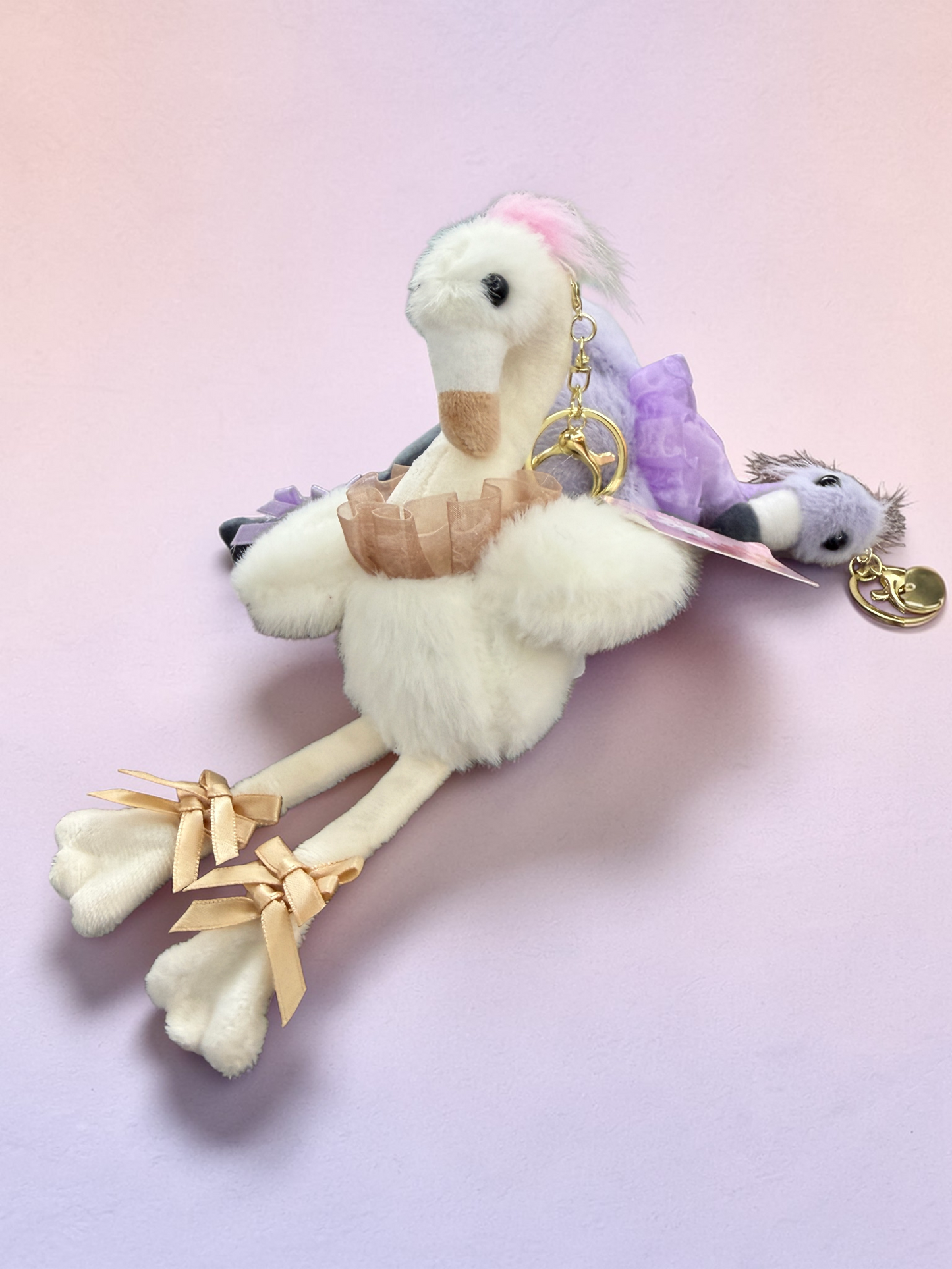 Flamingo Plush Keychain