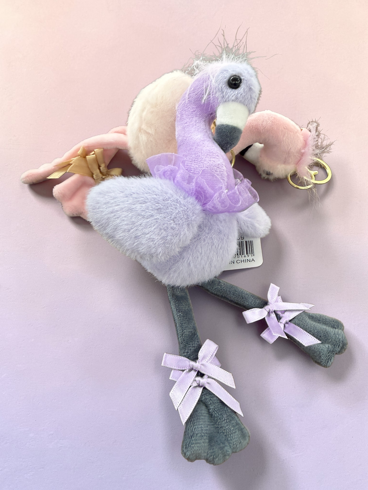 Flamingo Plush Keychain