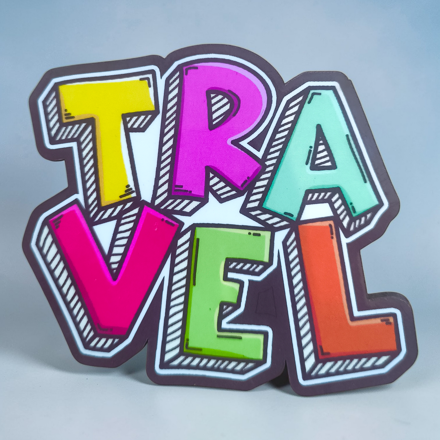 Travel Typography Fridge Magnet