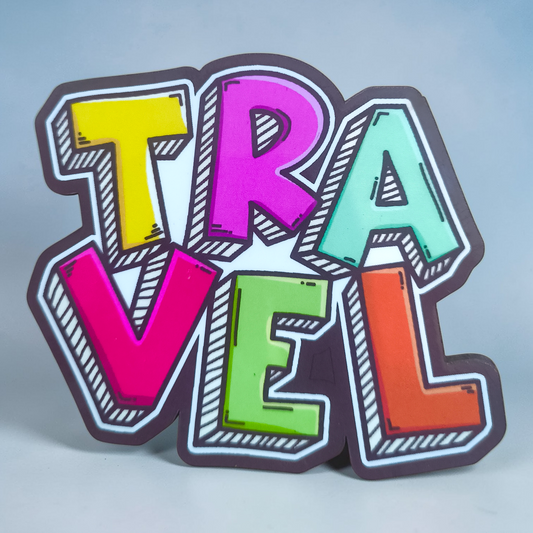 Travel Typography Fridge Magnet