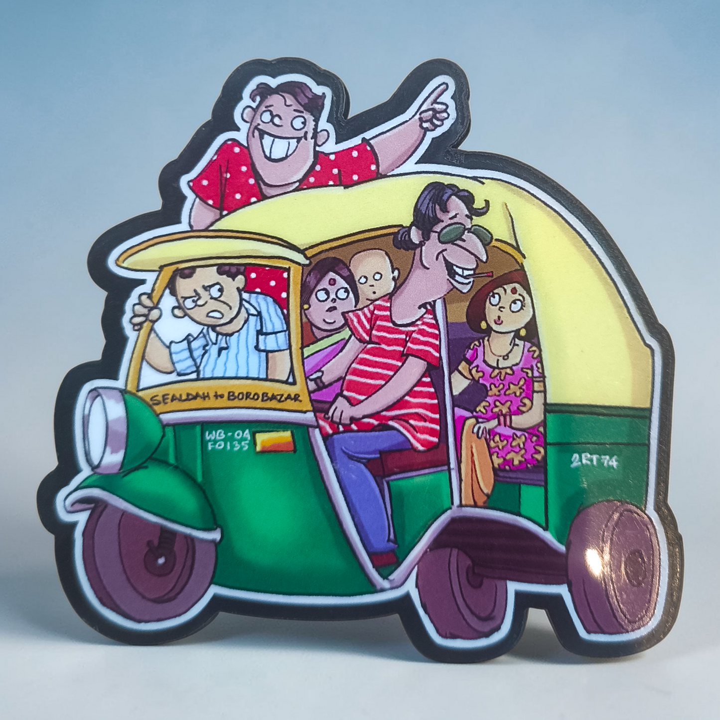 Auto Rickshaw Fun Fridge Magnet