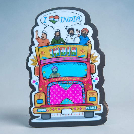 Indian Truck Art Fridge Magnet