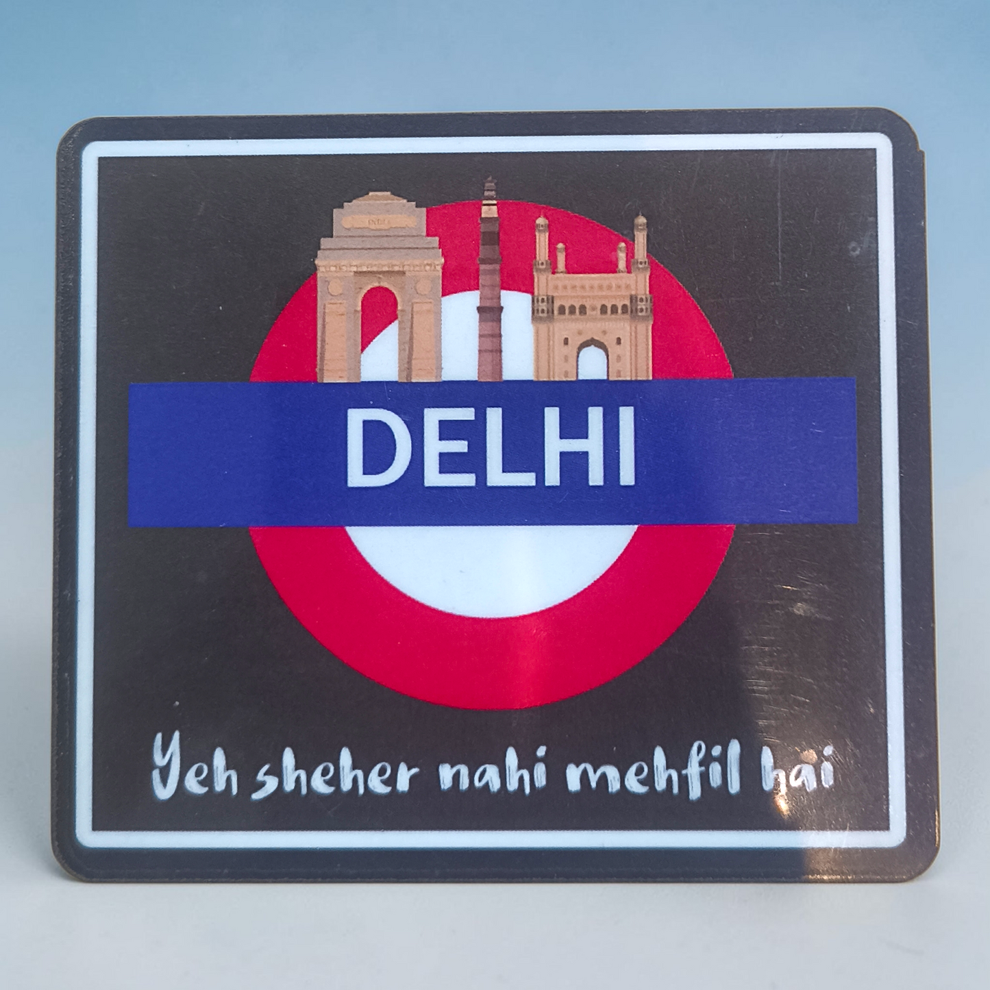 Delhi Metro Style Fridge Magnet