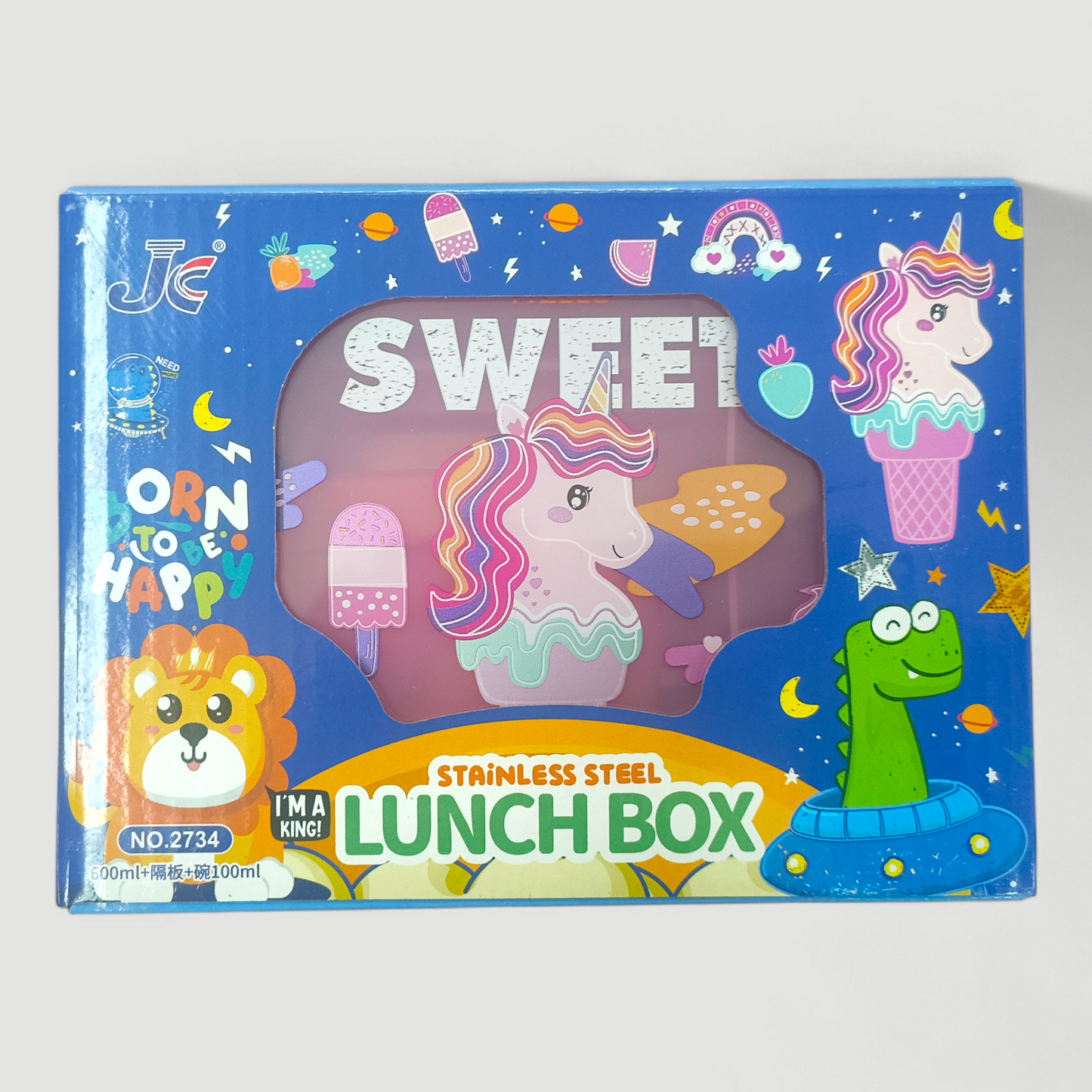 Kids Cartoon Lion Lunch Box