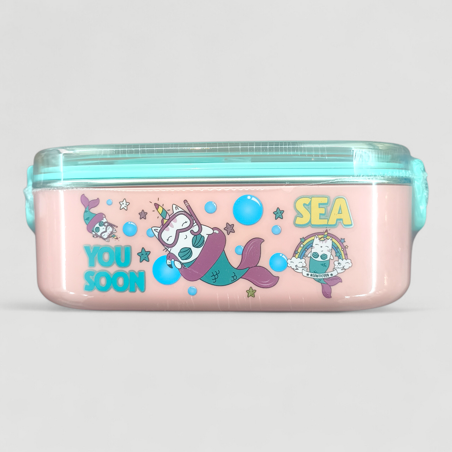 Kids Cartoon Lunch Box Set with Spoon