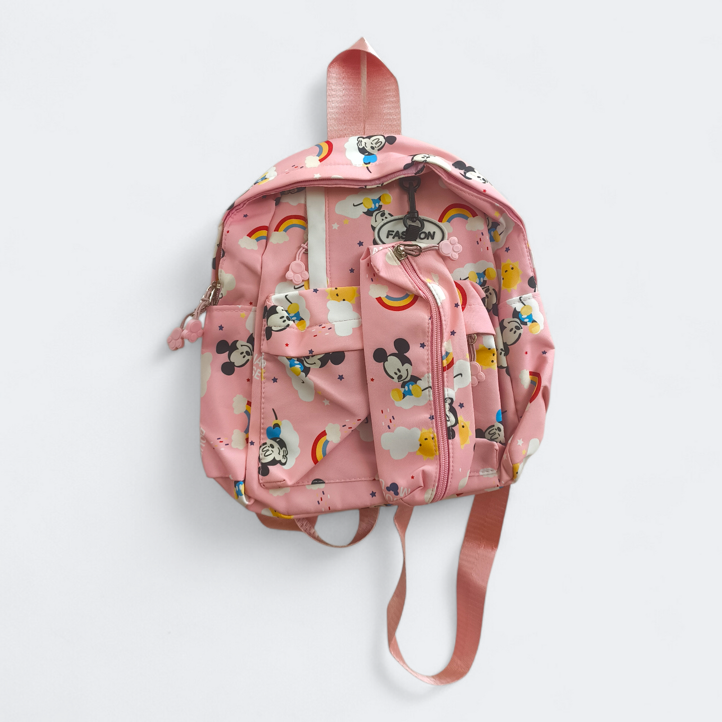 Cute Cartoon Printed Pink Kids Backpack