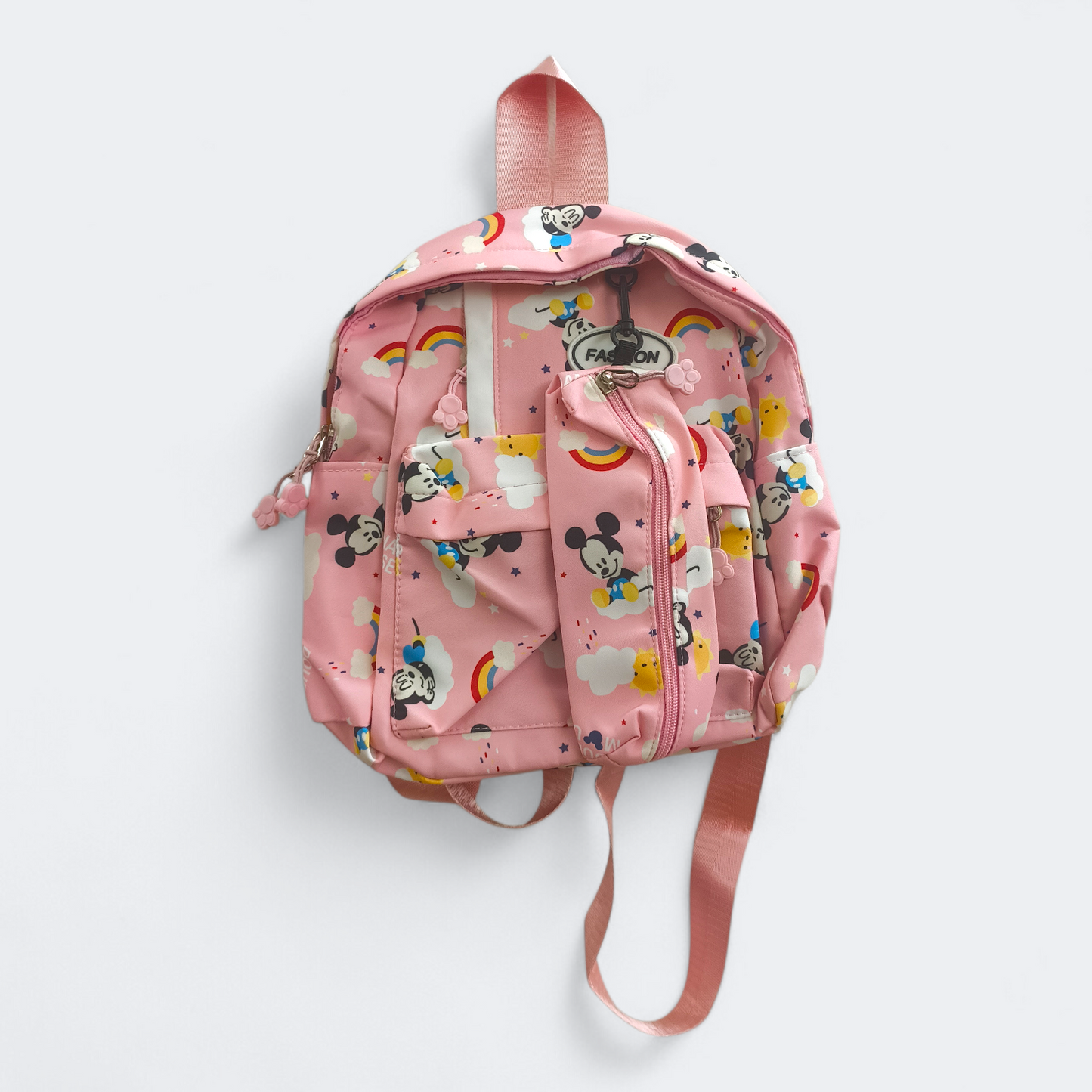 Cute Cartoon Printed Pink Kids Backpack