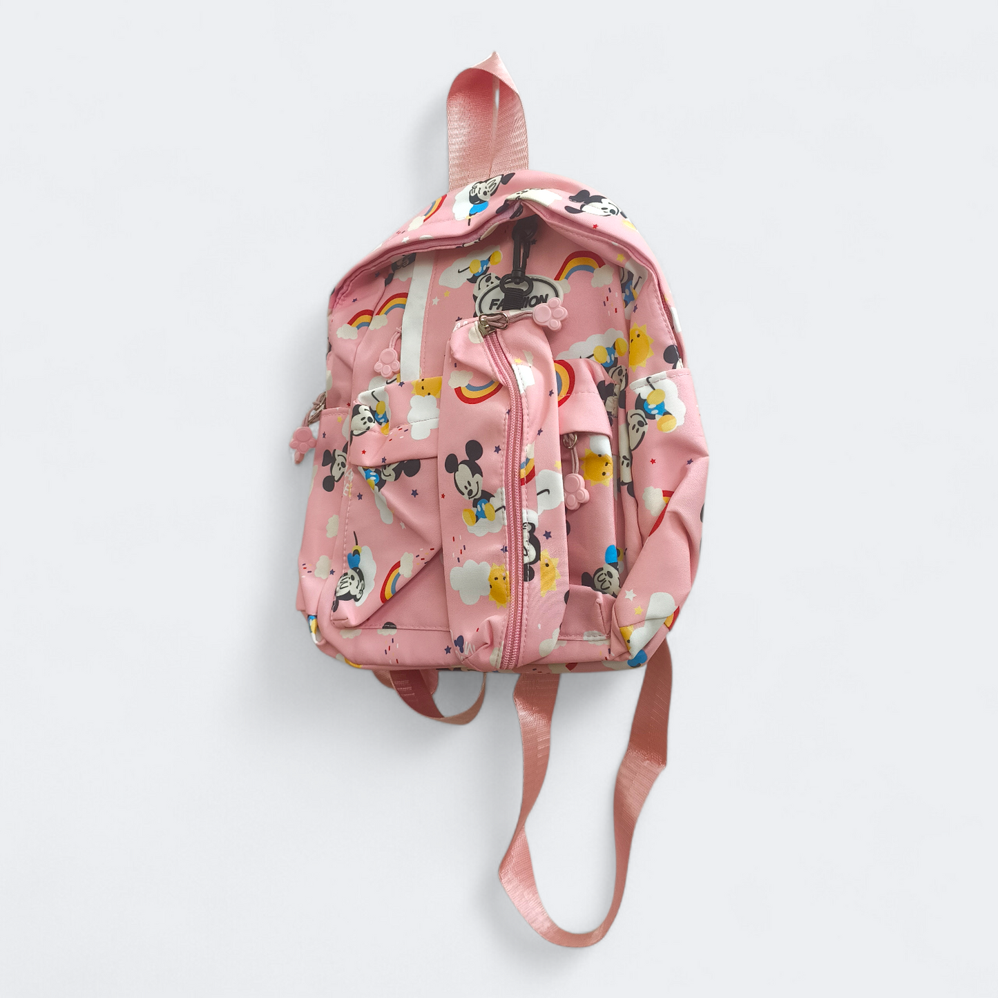 Cute Cartoon Printed Pink Kids Backpack