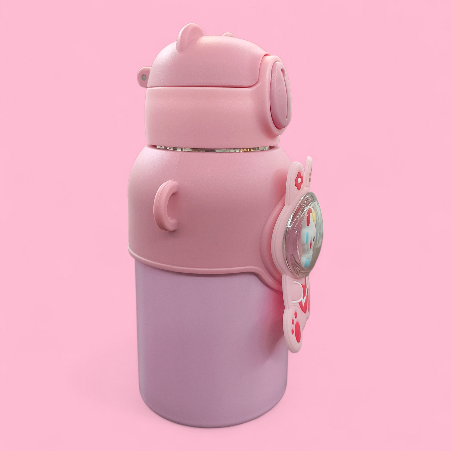 Cute Bunny Cartoon Kids Water Bottle with Straw
