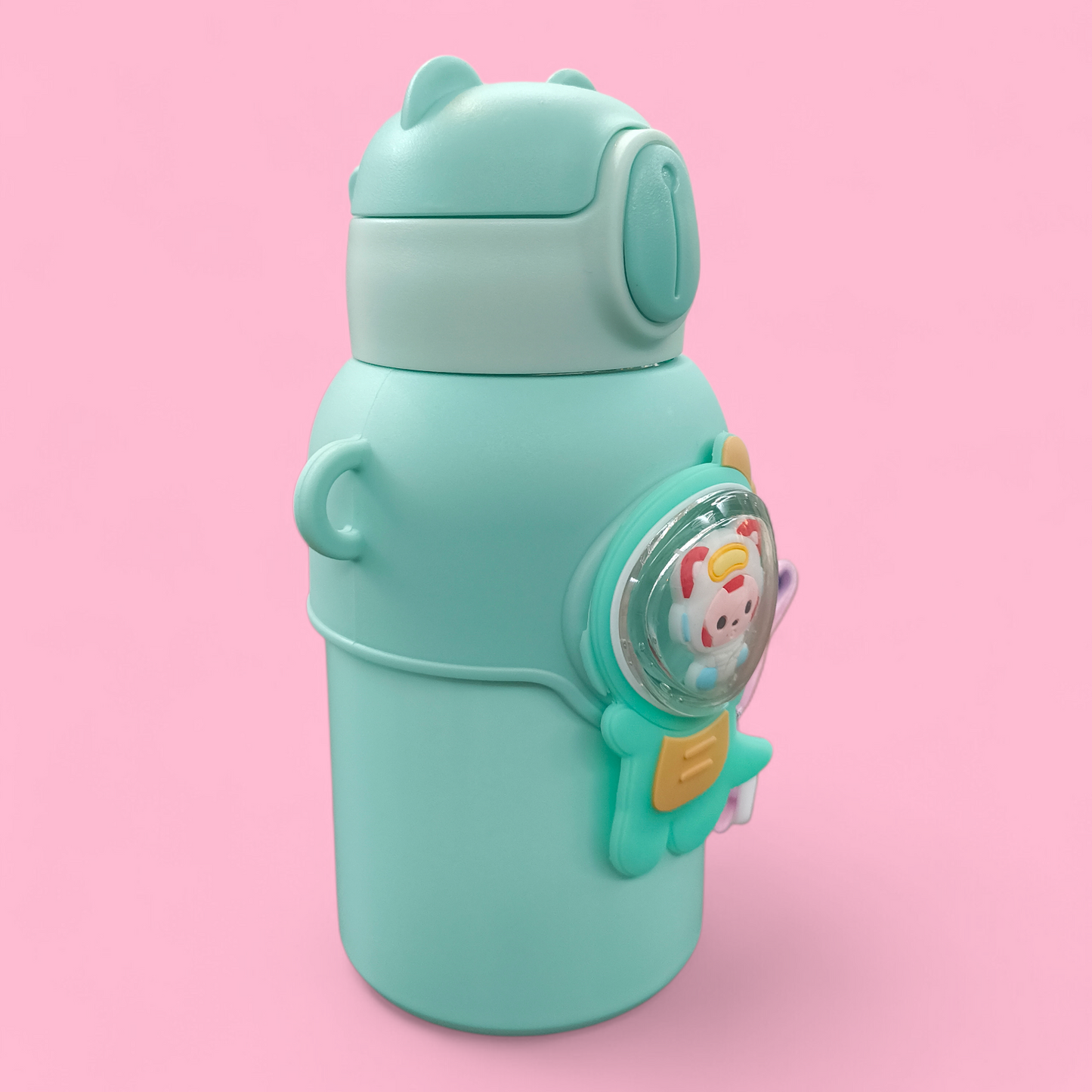 Cute Bunny Cartoon Kids Water Bottle with Straw
