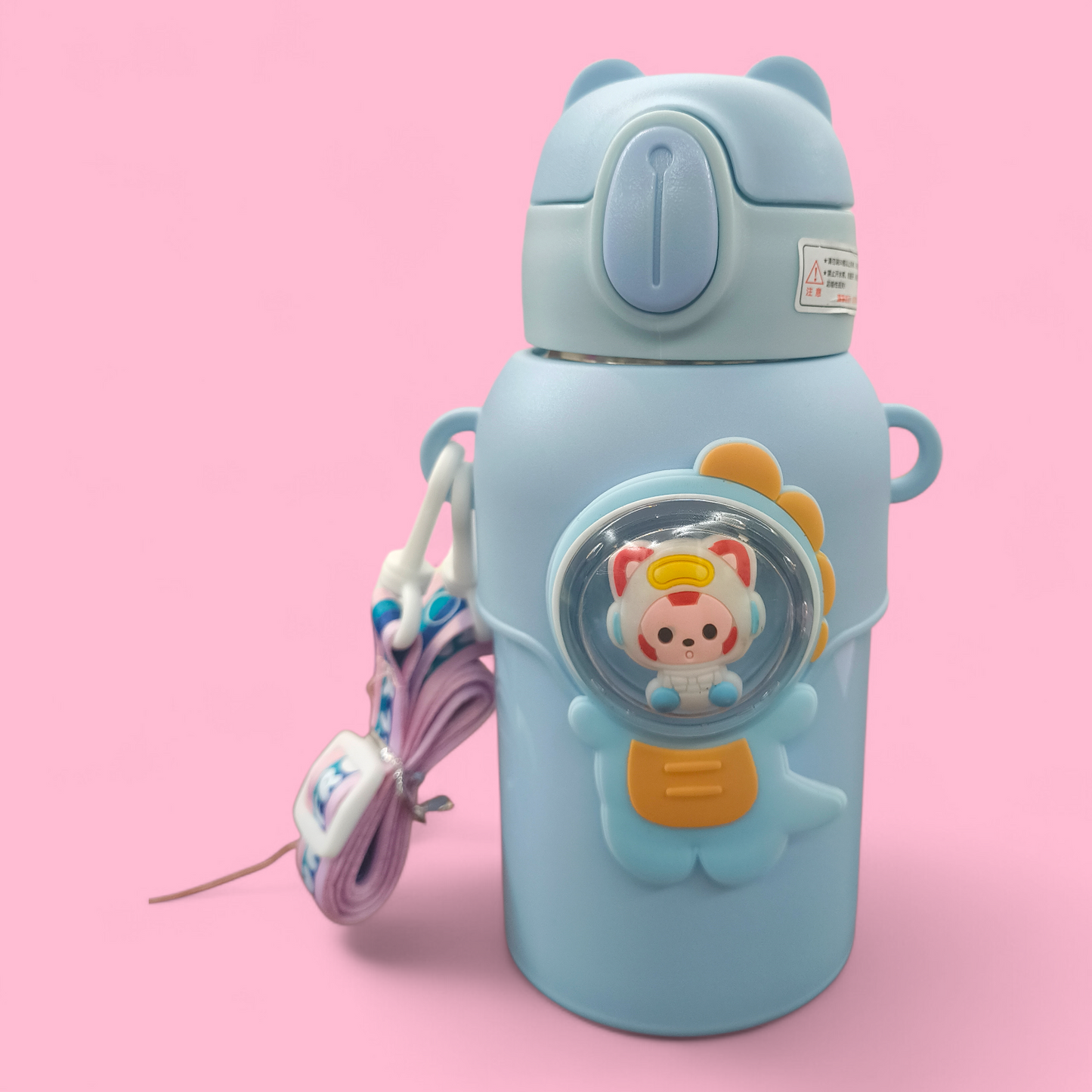 Cute Bunny Cartoon Kids Water Bottle with Straw