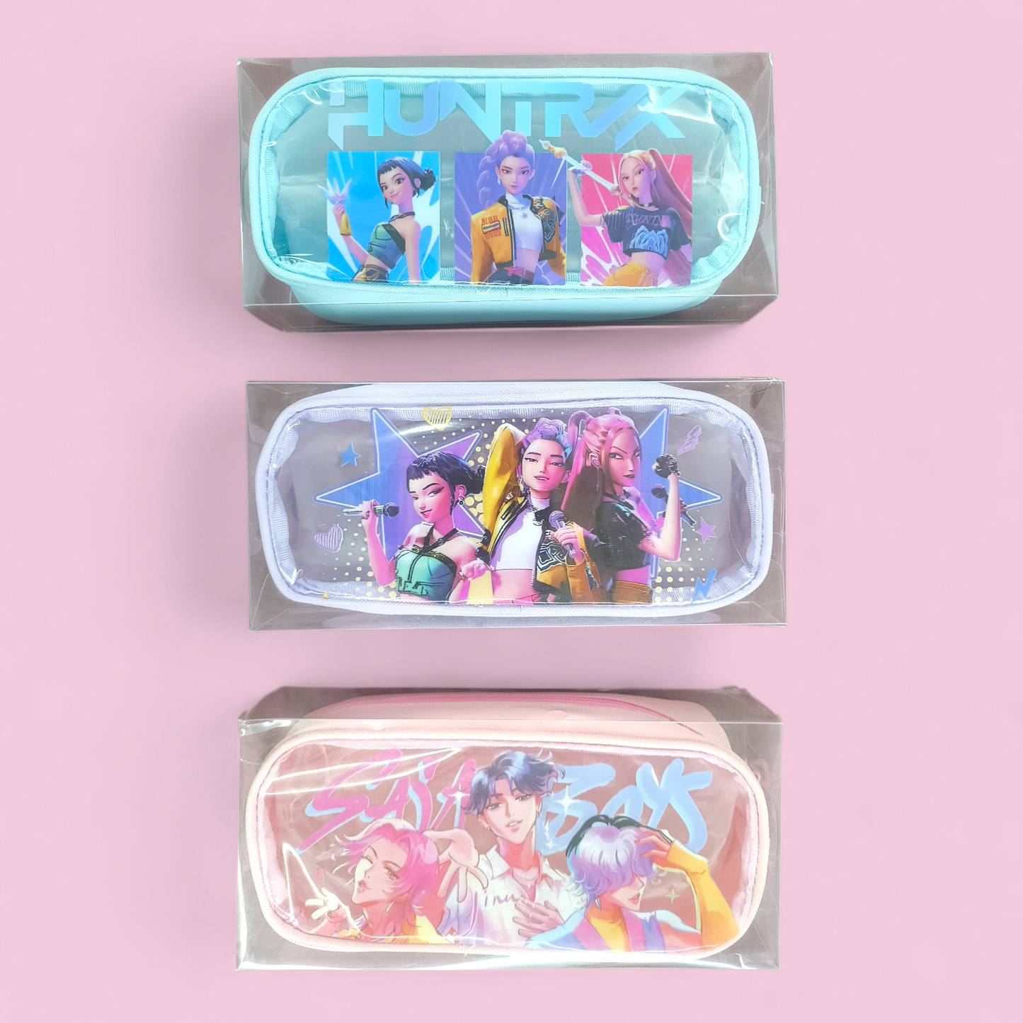 Trendy Cartoon Printed Pencil Pouch for Kids