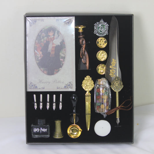 Harry Potter Wizard’s Calligraphy & Stationery Gift Box – Premium Hogwarts Writing Set (Black)