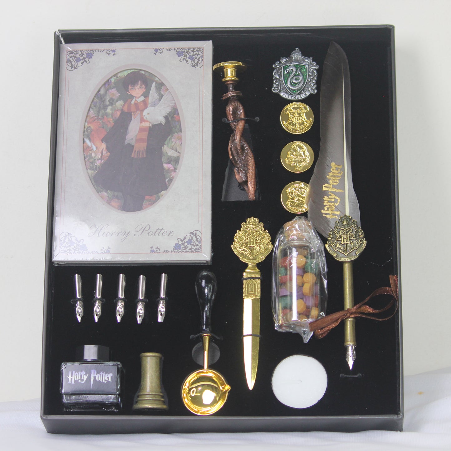 Harry Potter Wizard’s Calligraphy & Stationery Gift Box – Premium Hogwarts Writing Set (Black)