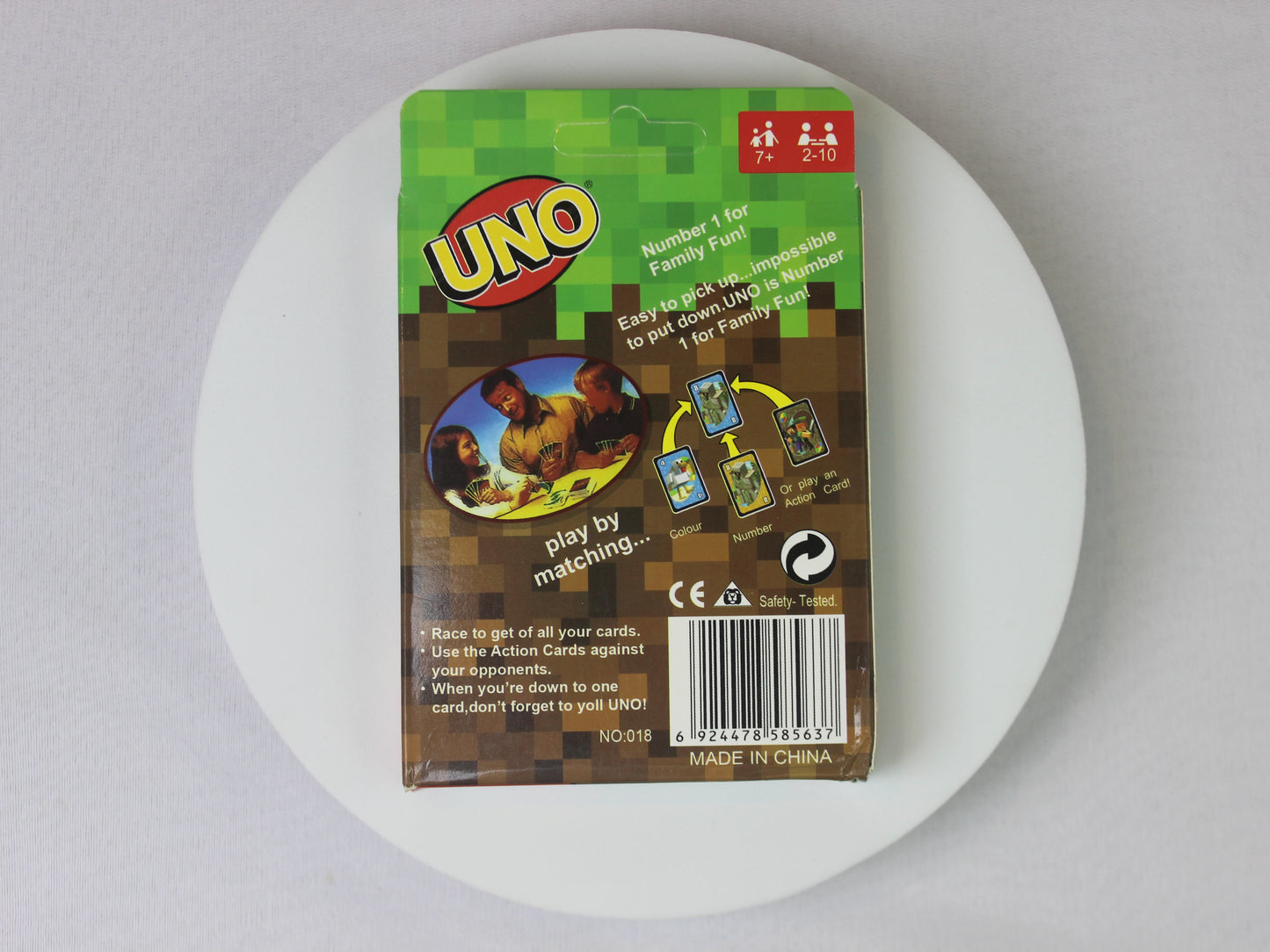 UNO Minecraft Card Game – Official Minecraft Edition | Family & Party Game (2–10 Players)
