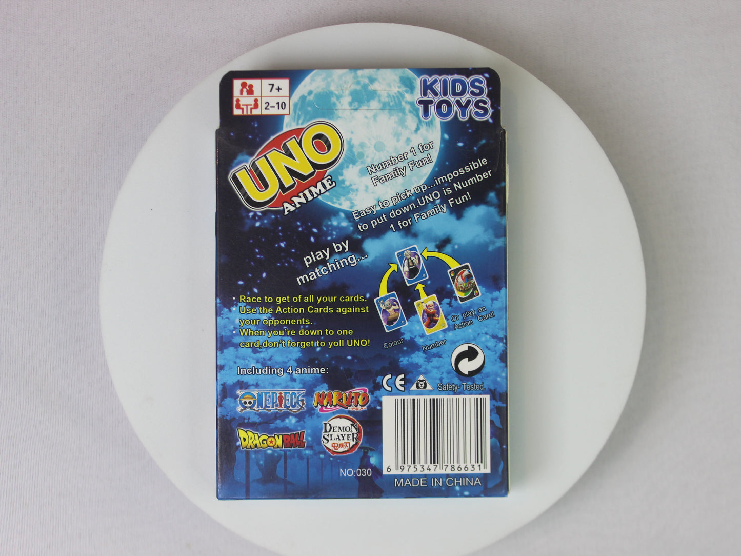 UNO Anime Card Game – Kids & Family Edition (7+ Years)