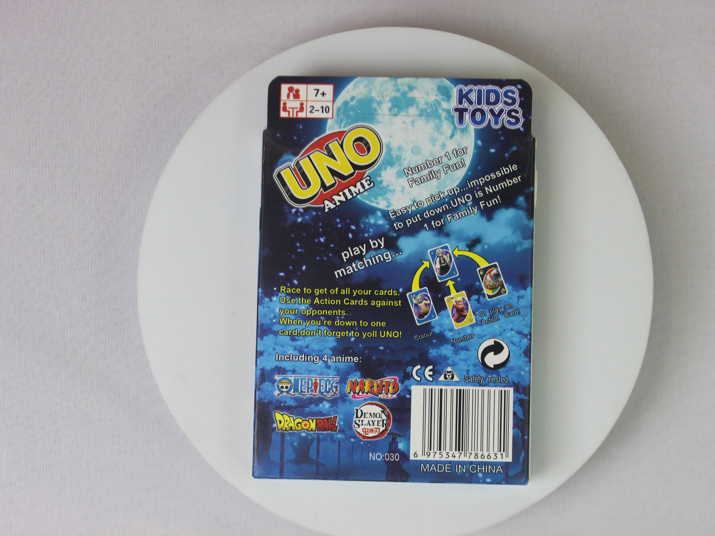 UNO Anime Card Game – Kids & Family Edition (7+ Years)