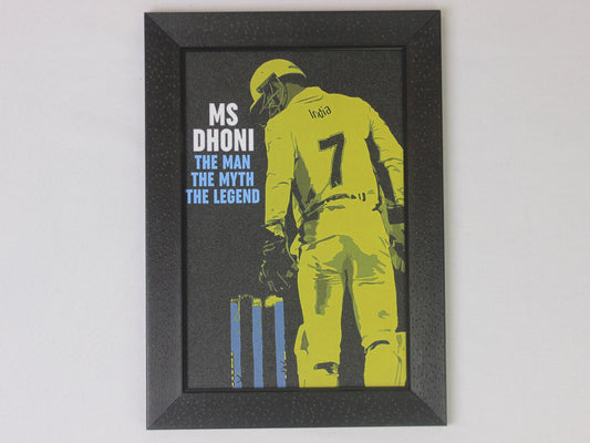 MS Dhoni – The Man, The Myth, The Legend | Iconic Cricket Wall Frame