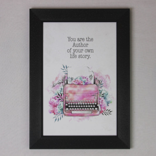 “Author of Your Own Life” Motivational Wall Frame