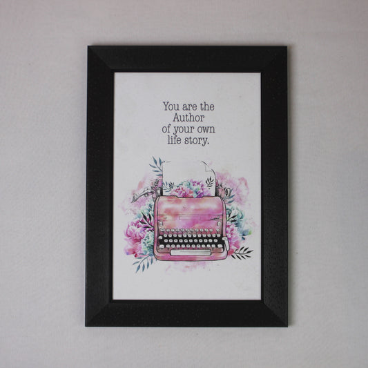 “Author of Your Own Life” Motivational Wall Frame