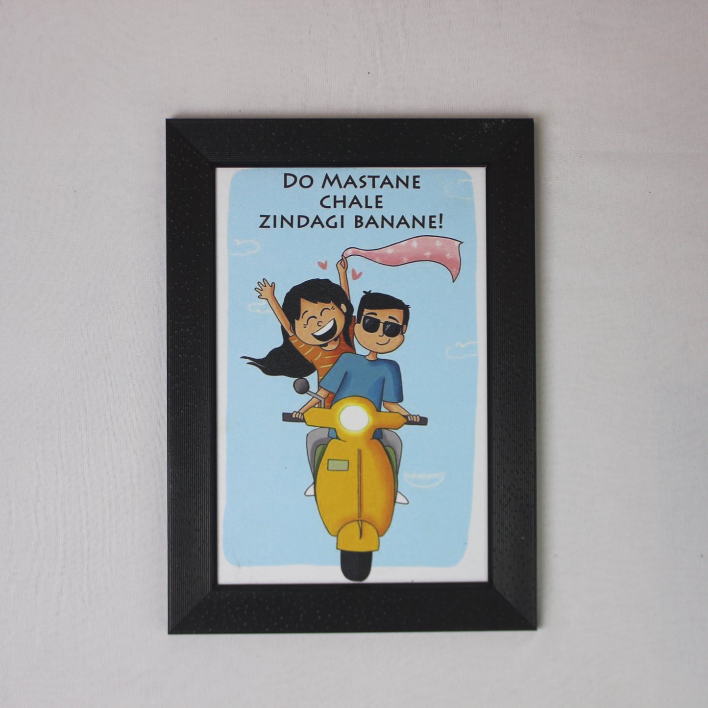“Do Mastane Chale Zindagi Banane” – Quirky Couple Wall Art Frame