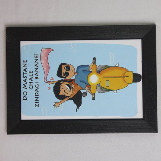 “Do Mastane Chale Zindagi Banane” – Quirky Couple Wall Art Frame