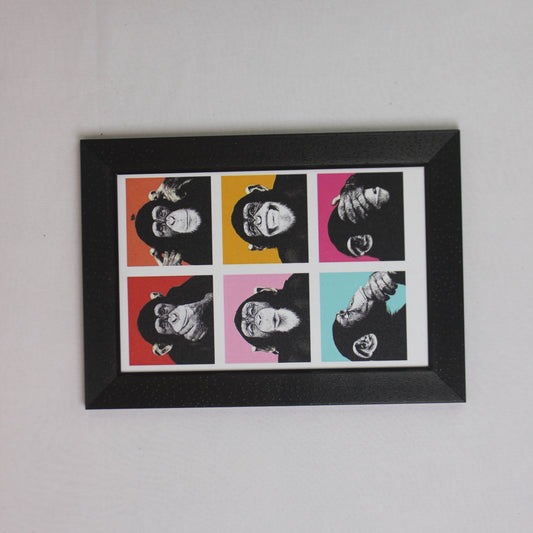 Monkey Expressions Pop Art Frame