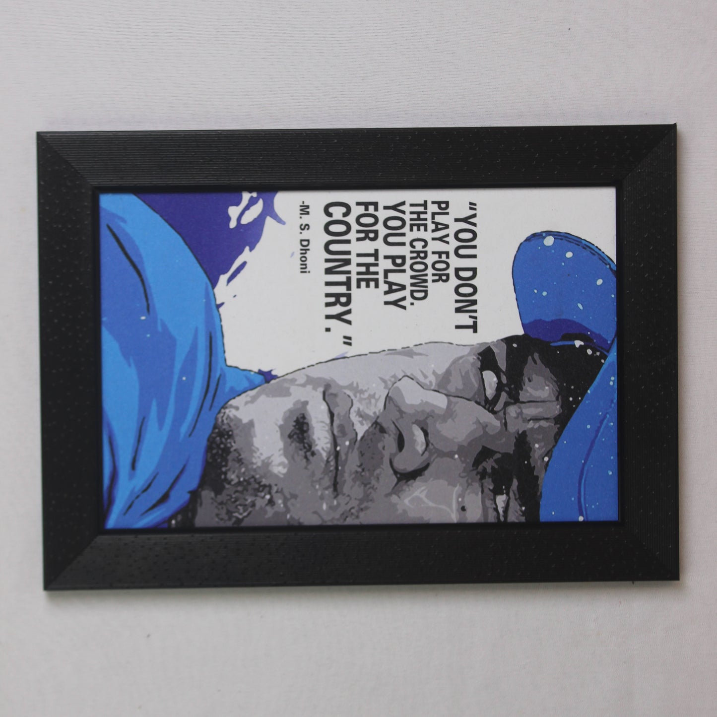 M.S. Dhoni Motivational Quote Wall Frame