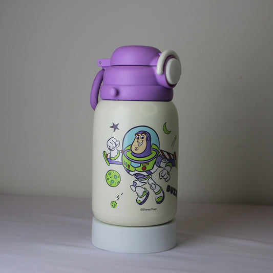 Kids Insulated Water Bottle with Cute Cartoon Print | Leak-Proof Sipper Bottle for School & Travel